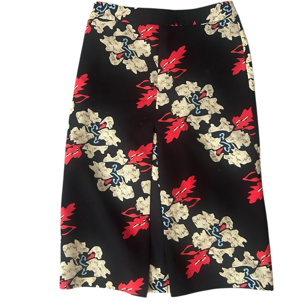 Topshop Floral Print Black Skirt size 2